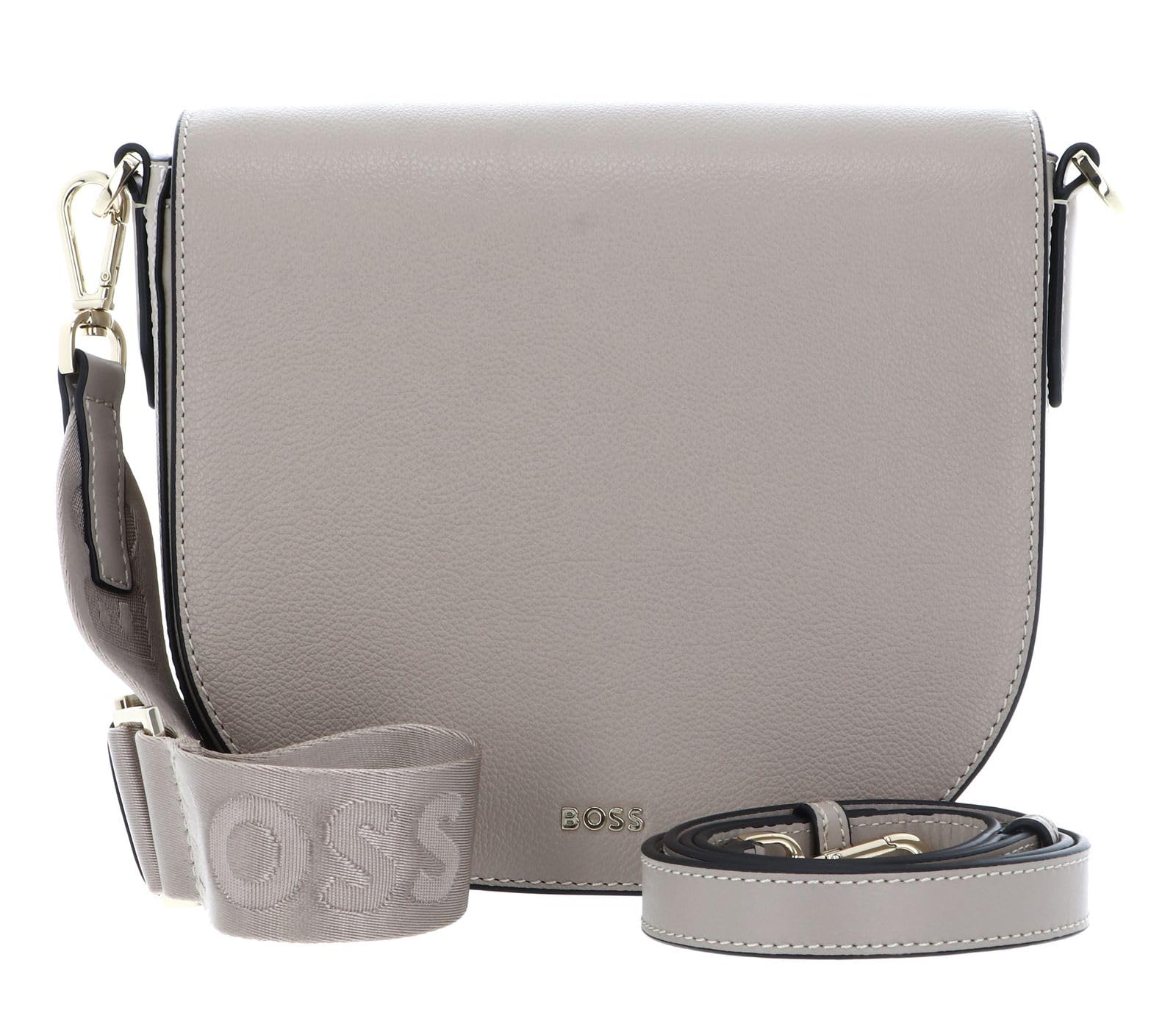 BOSS Women's Alyce Flap Crossbody BM Crossbody, Light Beige, One Size