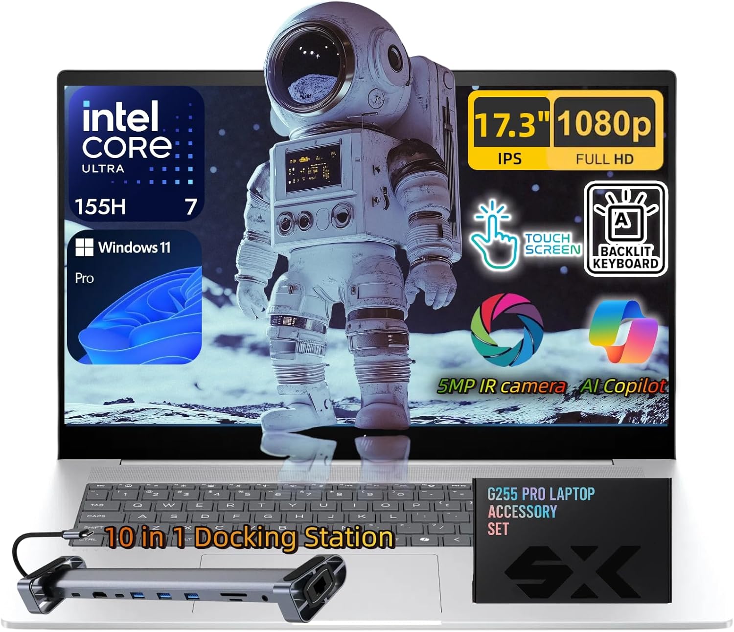 HP Envy 17-Inch Touchscreen Laptop – Intel Ultra 7-155H – Arc Graphics – FHD Dis…