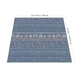 Splat Mat for Under High Chair/Arts/Crafts, WOMUMON 51 Waterproof Spill Mat Washable Non-Slip Floor Protector Splash Mat, Messy Mat and Table Cloth