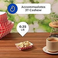 Vista 5 de FMP Brands Paquete de 250 bandejas de comida desechables de papel de 0.25 libras, bandejas de comida desechables de alta resistencia, bandeja