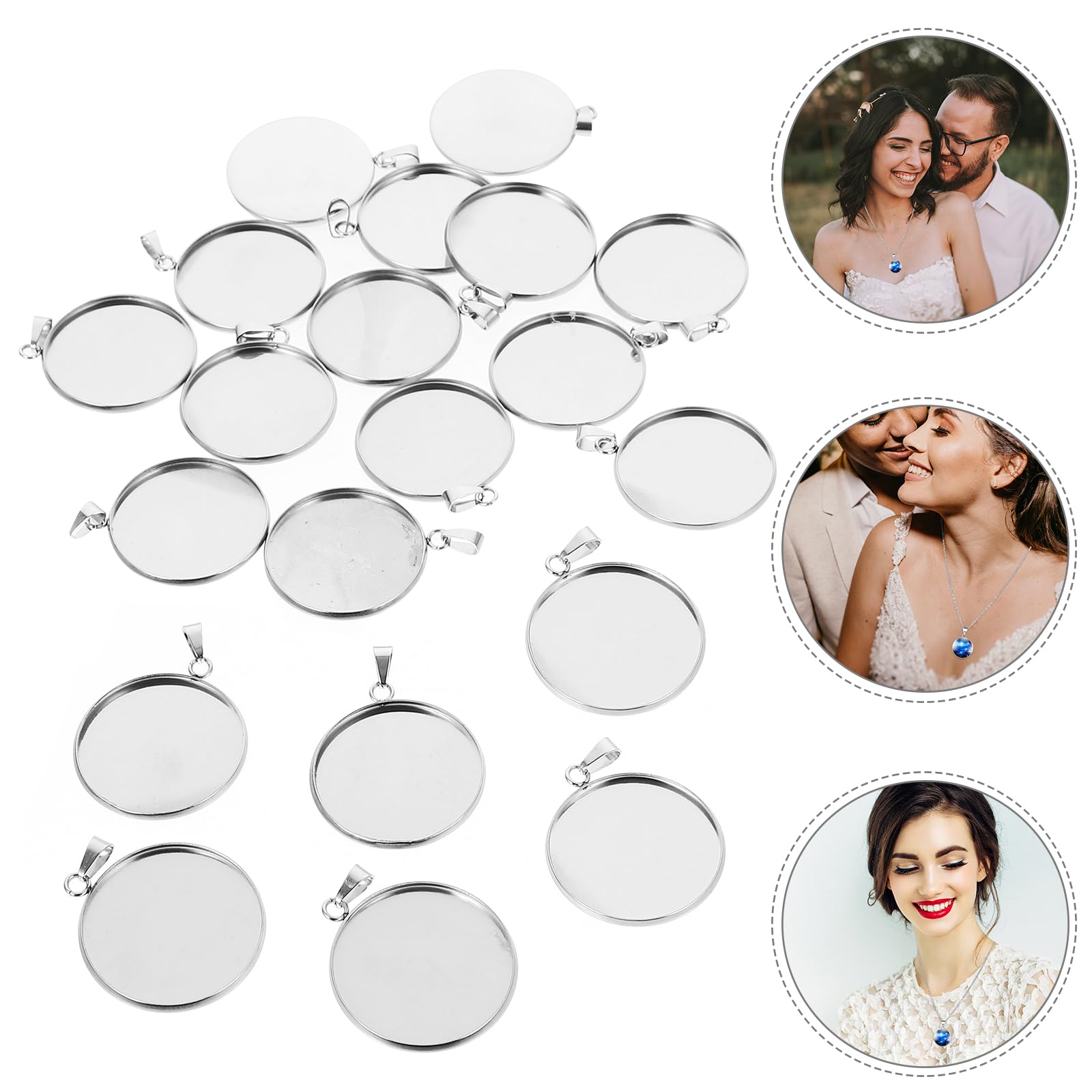 50 Stück 12–20 Mm Runde, Leere Cabochon Tablett Basisfassung