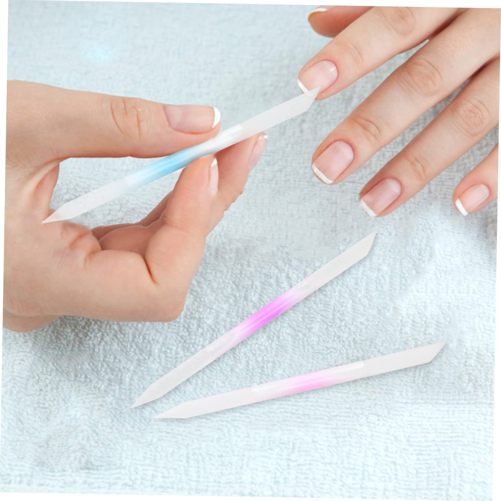 Healvian 18piezas Limaduras De Uñas De Vidrio Coloridas Herramientas De Manicura Para Pulido y Cuidado De Cutículas Accesorios Prácticos Para Arte De Uñas