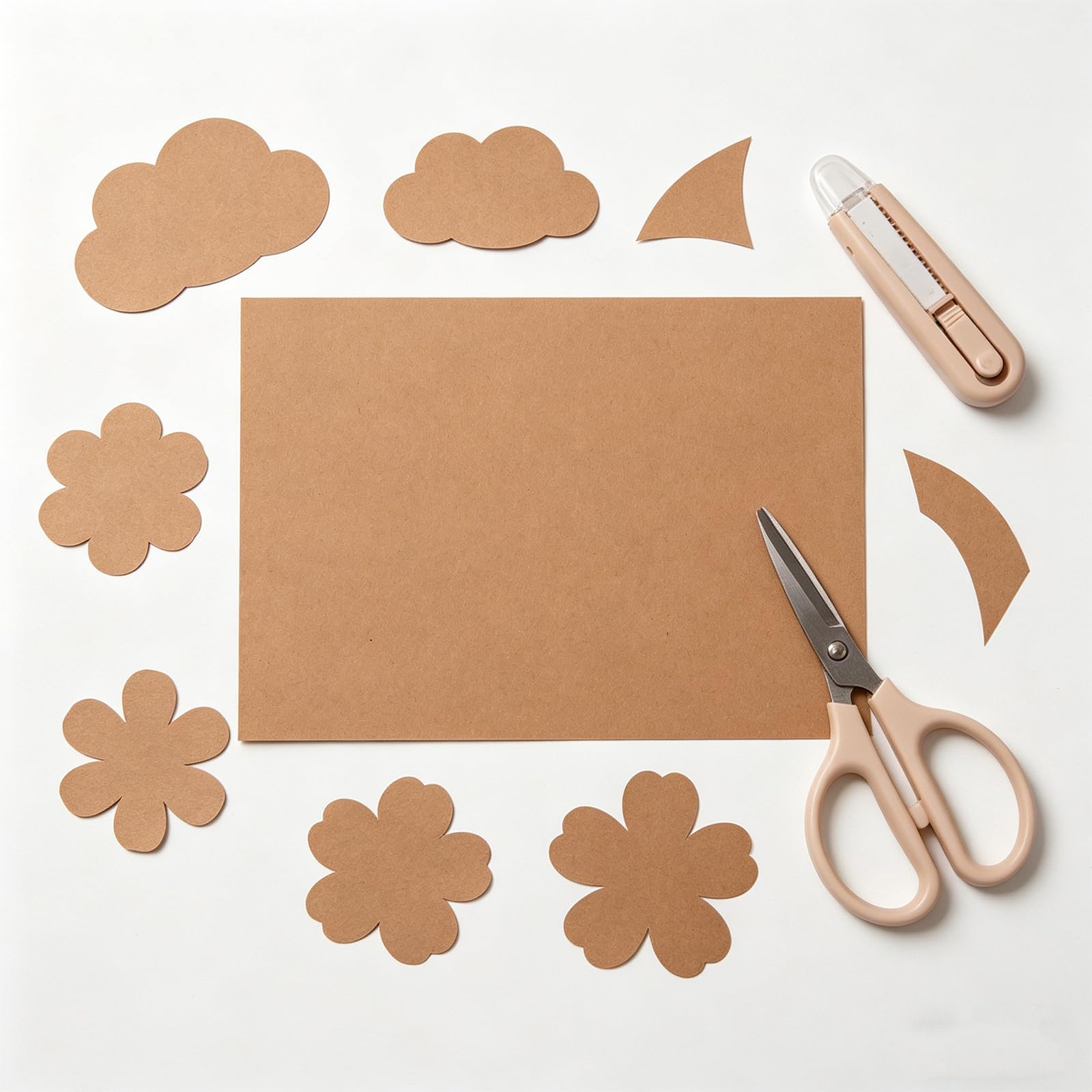 VILLCASE 120 Hojas Papel Kraft Color Caqui para Manualidades A4, Resistente a Arrugas y Desgarros, Adecuado para Proyectos Creativos y Actividades Artísticas en Casa