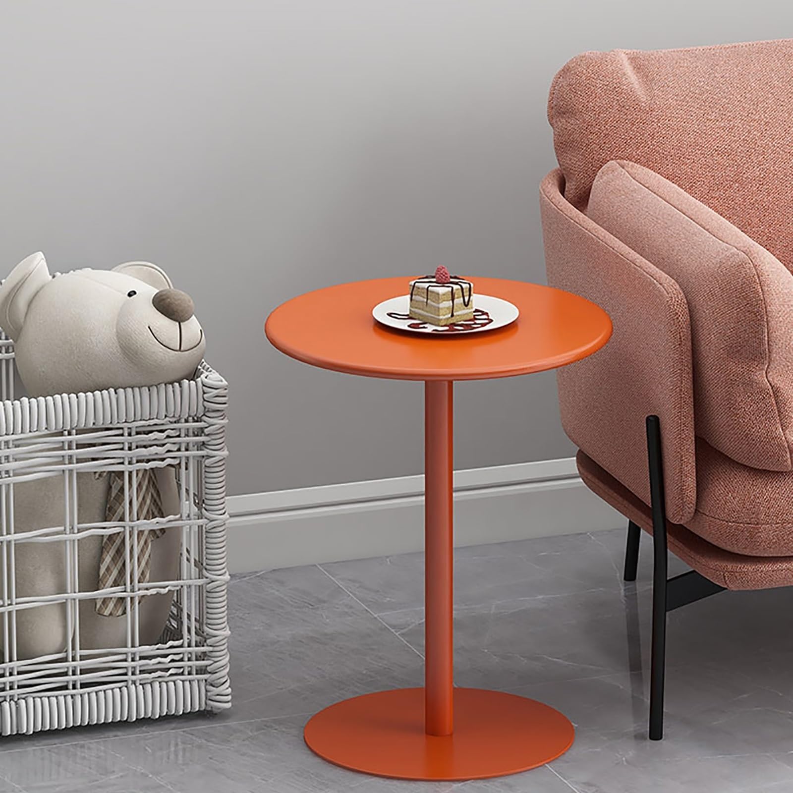 Amazon｜ラウンドモダンホームサイドテーブル、レジャーアイアンアート