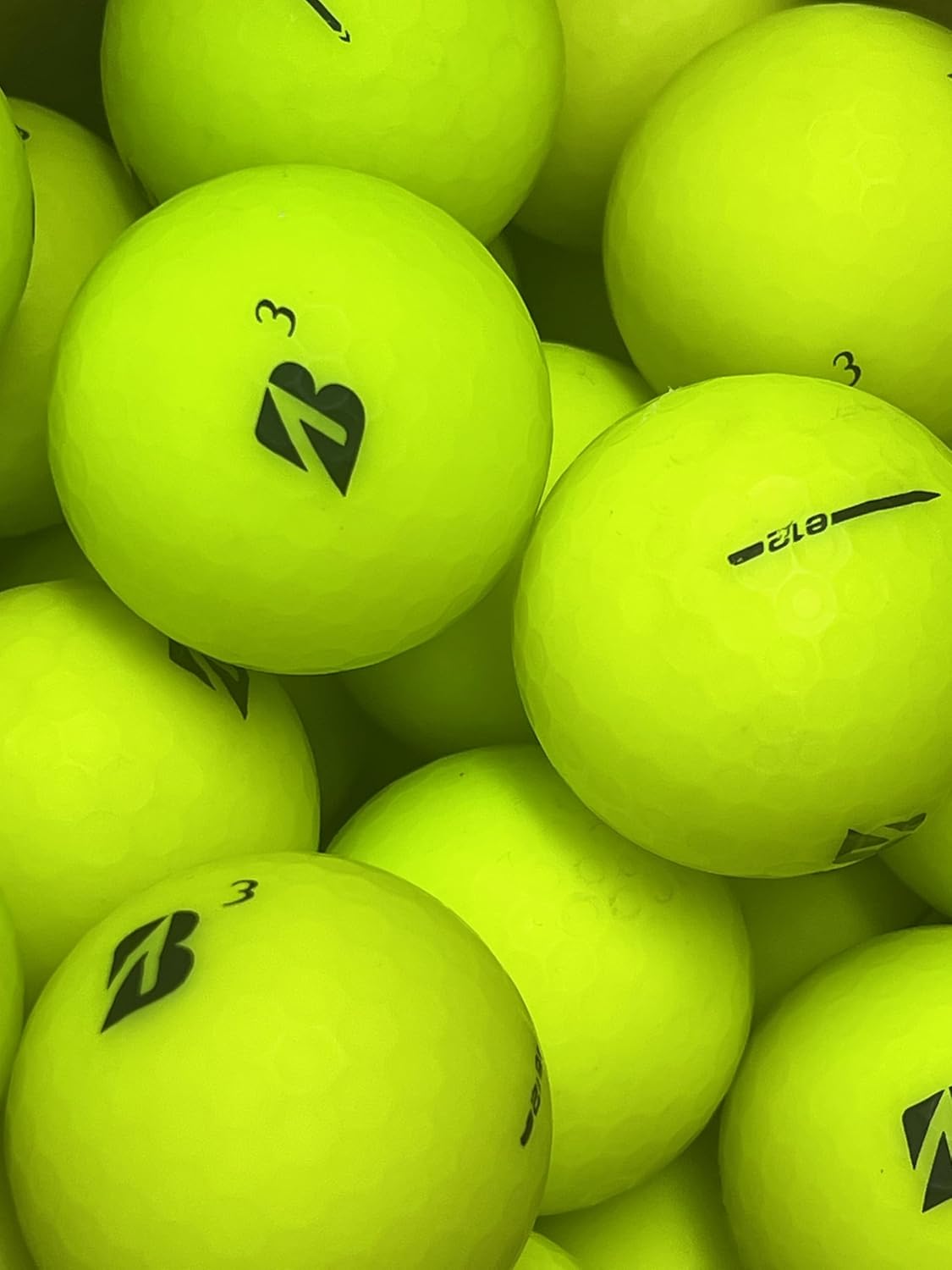 Golf Ball House… 12 E12 Contact Golf Balls for Bridgestone/Matte Green/Near Mint (AAAA) / Used-Recycled w/Mesh Bag