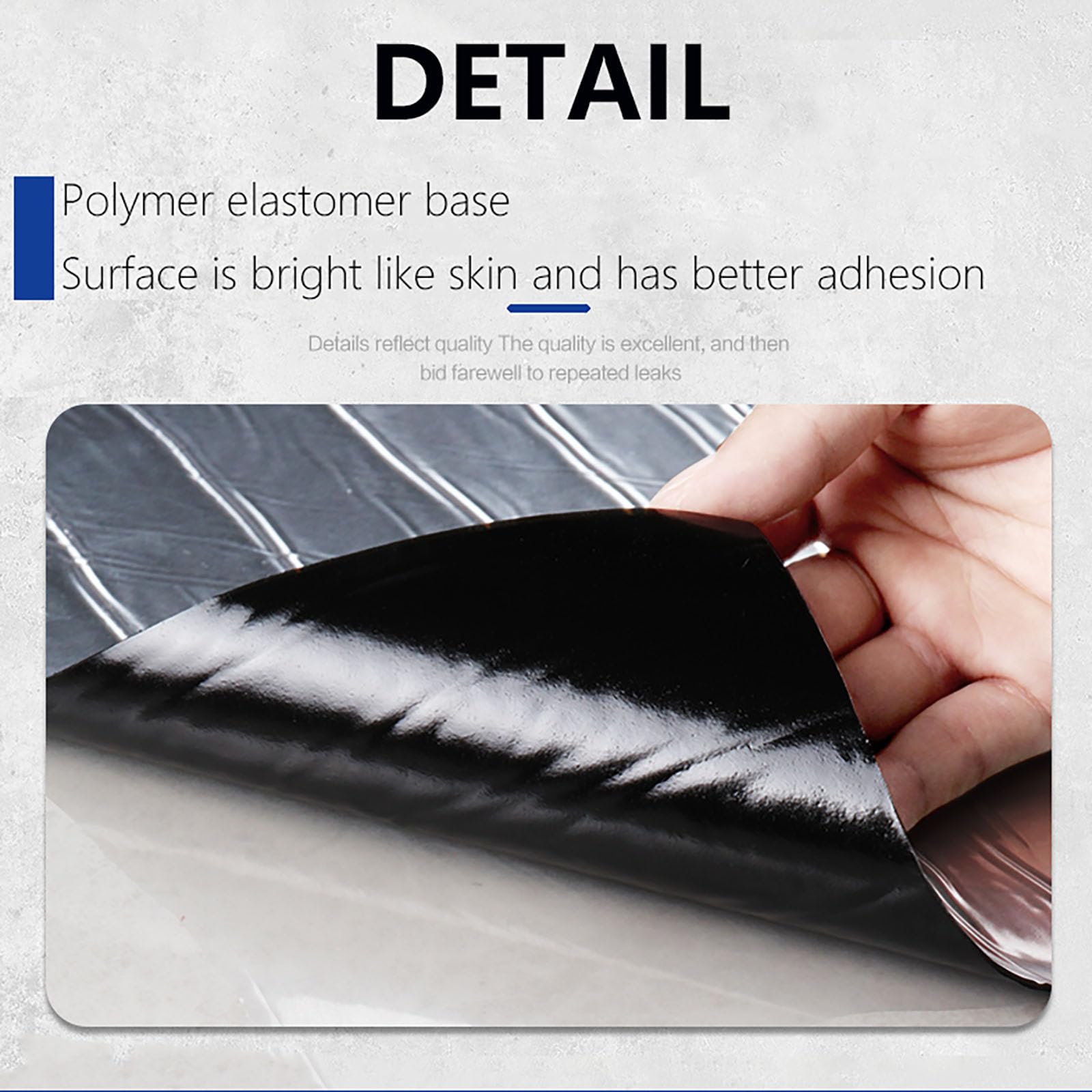 Cinta autoadhesiva impermeable para reparación de techos, sellador de betún de aluminio para paredes, techos y suelos, a prueba de fugas, 8,33 cm x 16,1 m, fácil de usar
