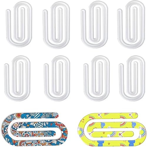 10 Pack Sublimation Blanks Acrylic Paper Clips, Sublimation Bookmark Blanks，4" x 2" Jumbo Sublimation Paper Clips for Office Home School DIY Supplies