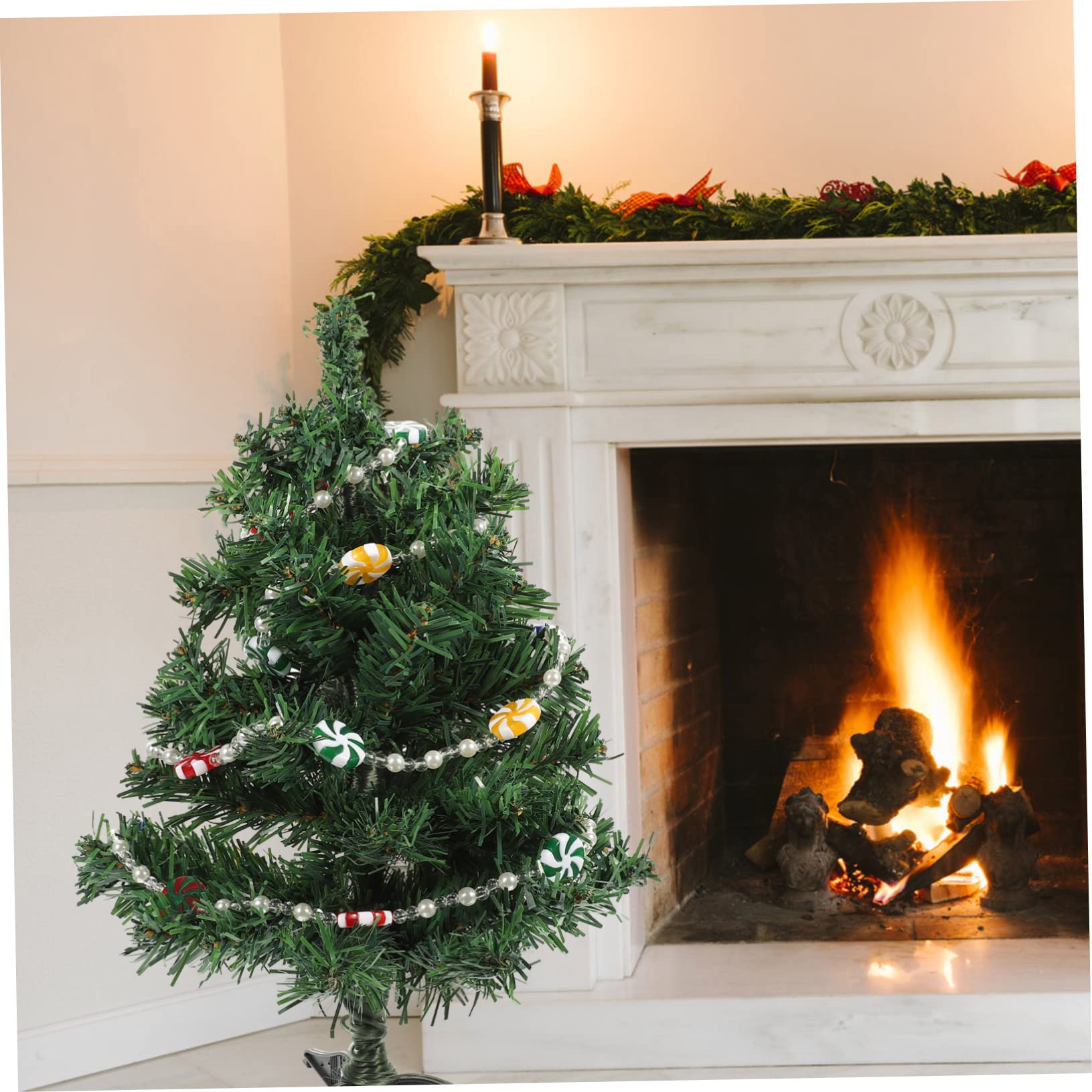 IMIKEYA 3St Weihnachtsbonbonperlen aus Acrylperlen Weihnachtskugelgirlande Süßigkeiten Dekoration Schlafzimmer weihnachtsbaumdeko Dekore aus Acrylperlen Weihnachtsparty-Anhänger