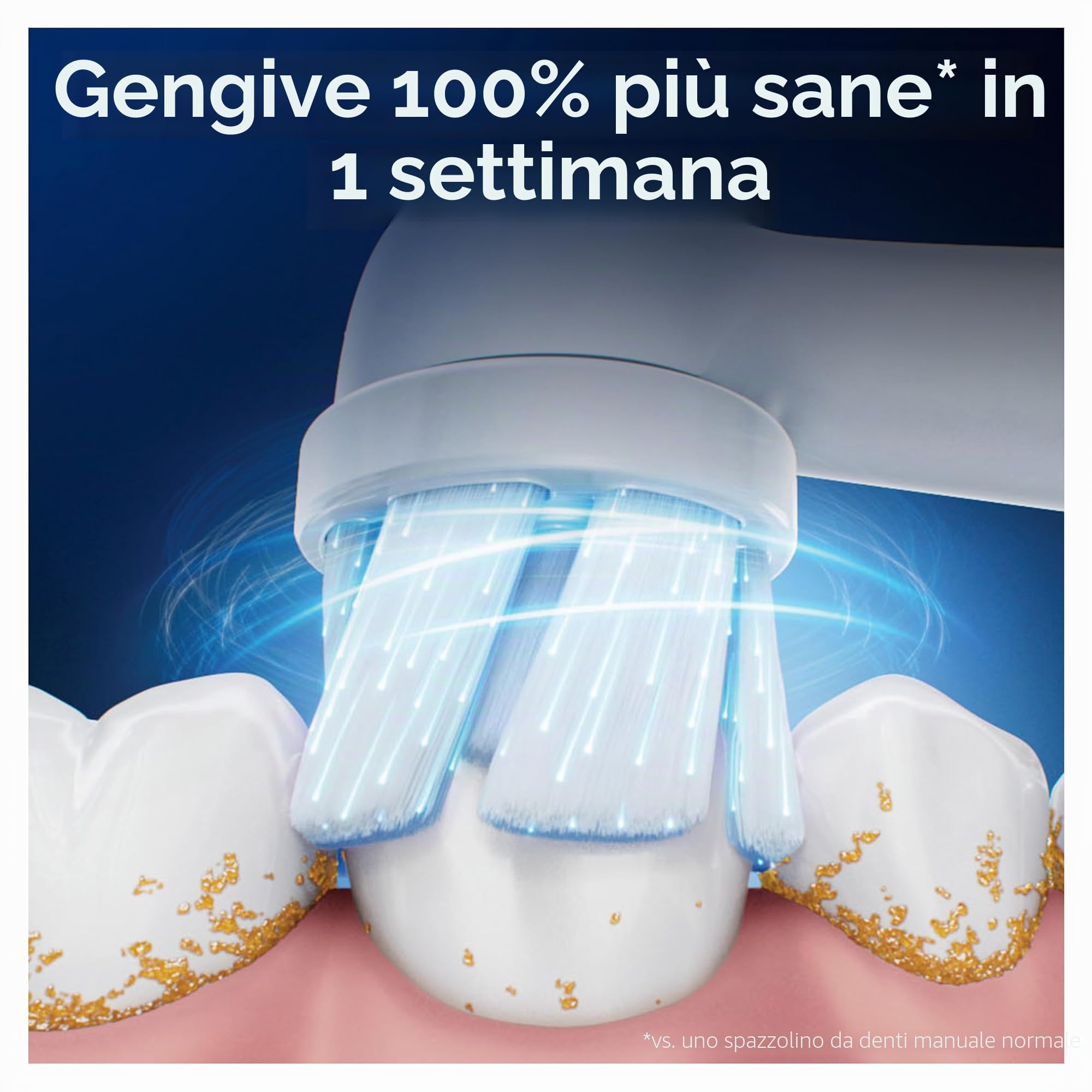 Oral-B Serie iO Gentle Care, testine di ricambio originali rotonde, setole angolate per la rimozione della placca, testina più morbida, per gengive sensibili, progettate per spazzolini elettrici