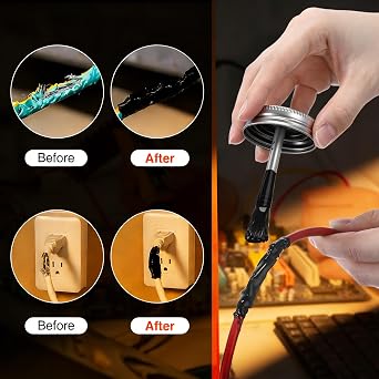 Liquid Electrical Tape 4oz Waterproof Liquid Tape Electrical Insulating Glue with Brush Cap, High Temperature Resistant Flexible Rubber Coating for Wires Cables, Plug, Automotive(Black)