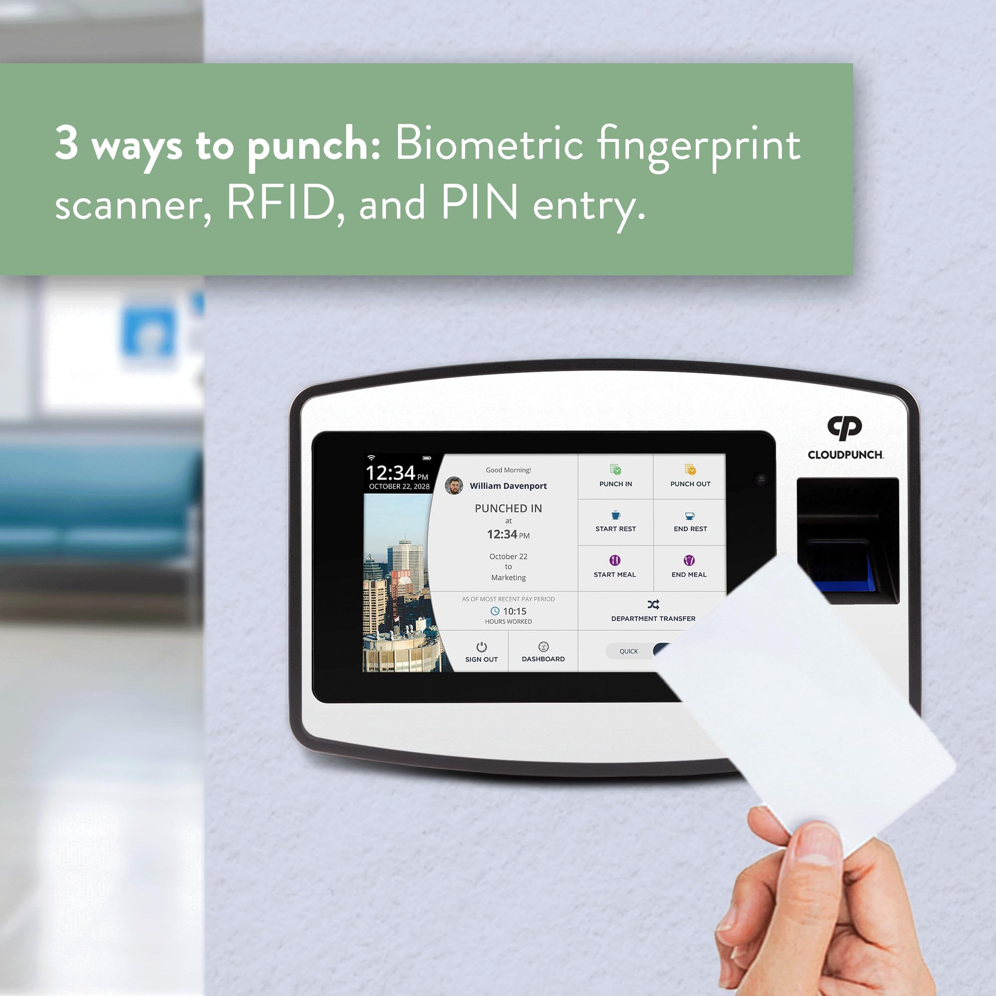 Snapklik.com : Acroprint CloudPunch Time Clock For Employees Small ...