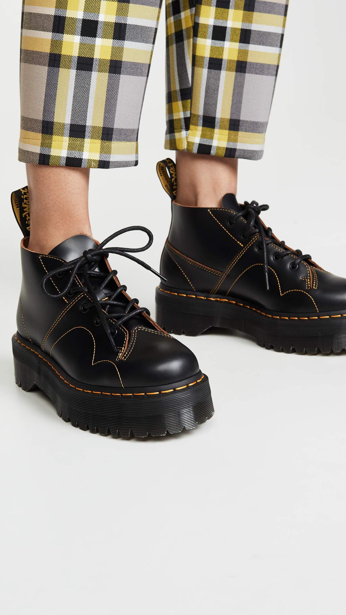 Dr. Martens Unisex-Adult Church Quad, Black Vintage Smooth, 5