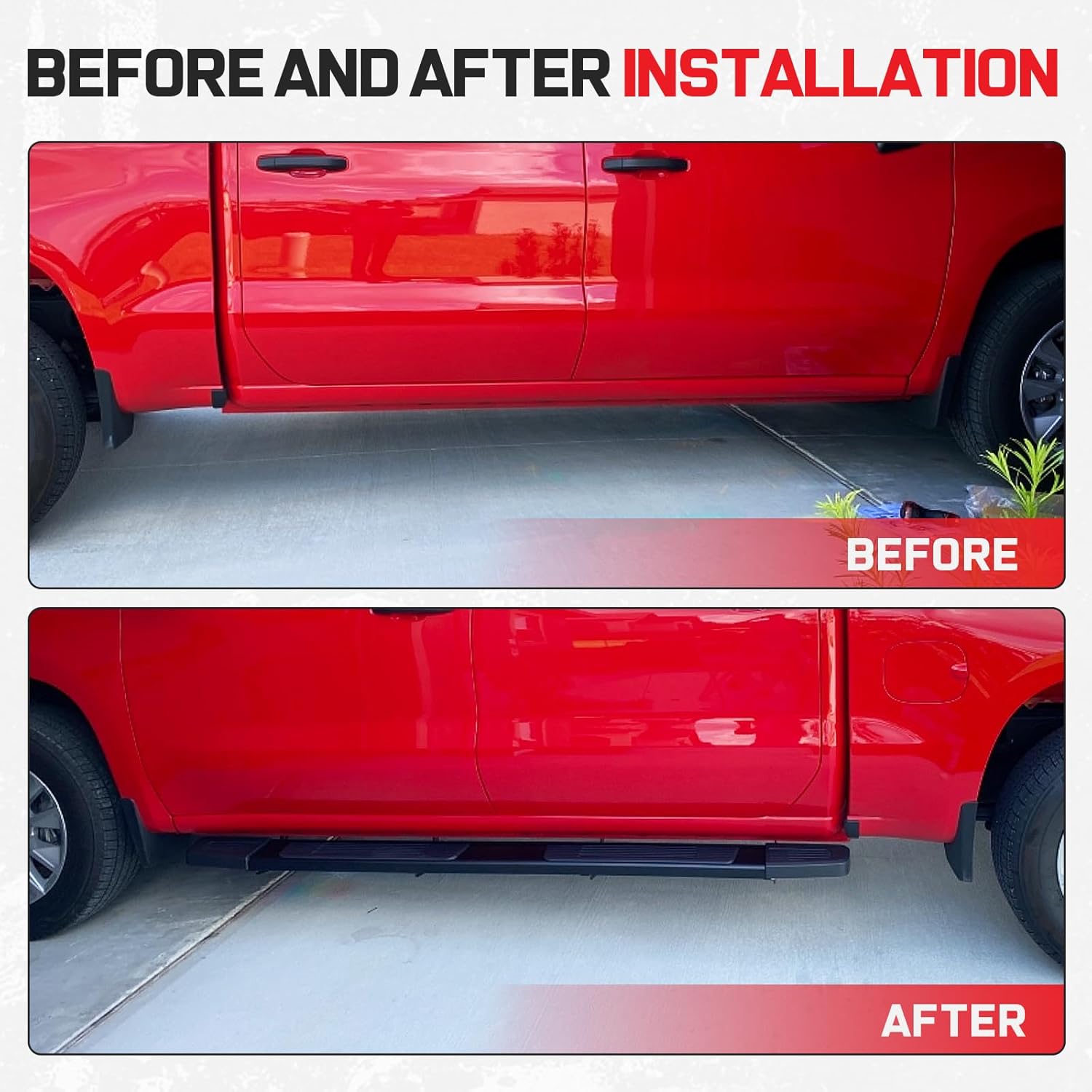 6" Running Boards Compatible with 2019-2026 Chevy Silverado/Gmc Sierra 1500 Crew Cab, 20-26 Silverado/Sierra 2500hd 3500hd Crew Cab, Two Endcaps Silverado Running Boards Side Steps Nerf Bars.