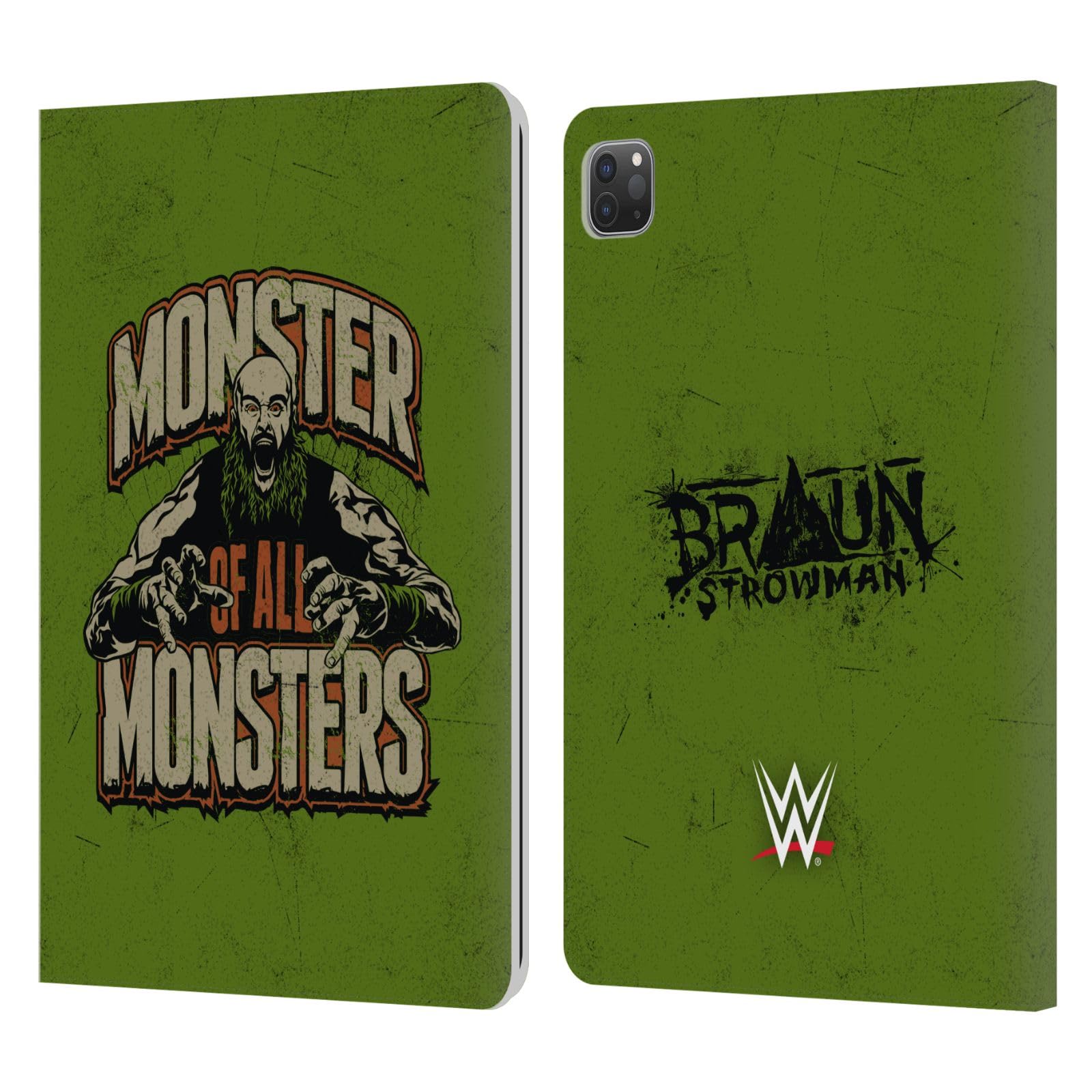 Head Case Designs Officially Licensed WWE Monster of All Monsters Braun Strowman Leather Book Wallet Case Cover Compatible with Apple iPad Pro 11 2020/2021 / 2022