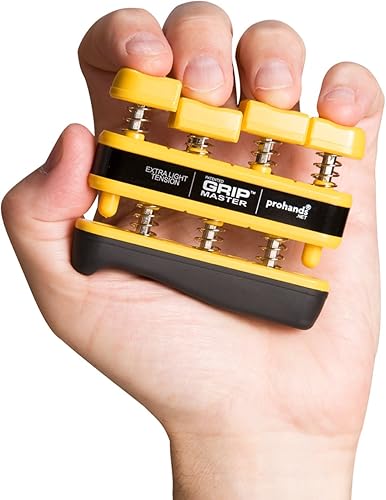 Miniatura 3 de PROHANDS Gripmaster ejercitador de mano, ejercitador de dedos (fortalecedor de agarre de mano), con resorte, sistema de pistón de dedo, aísla y