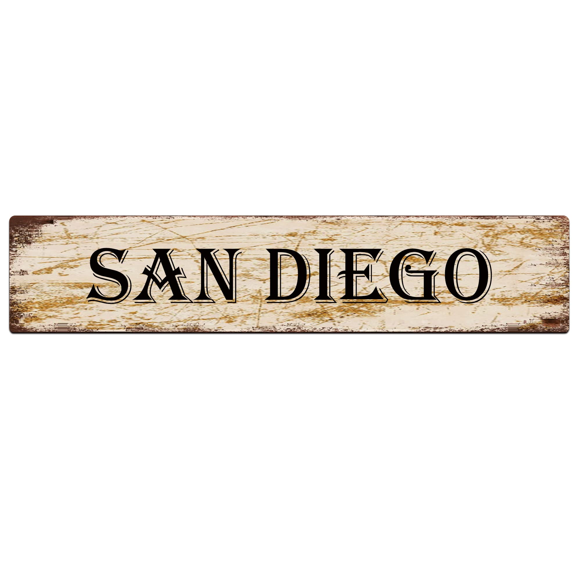 San Diego Retro Tin Signs Aluminum Metal Sign for Kitchen Home Garden Wall Bar Cafe Decor 4x16 Inch