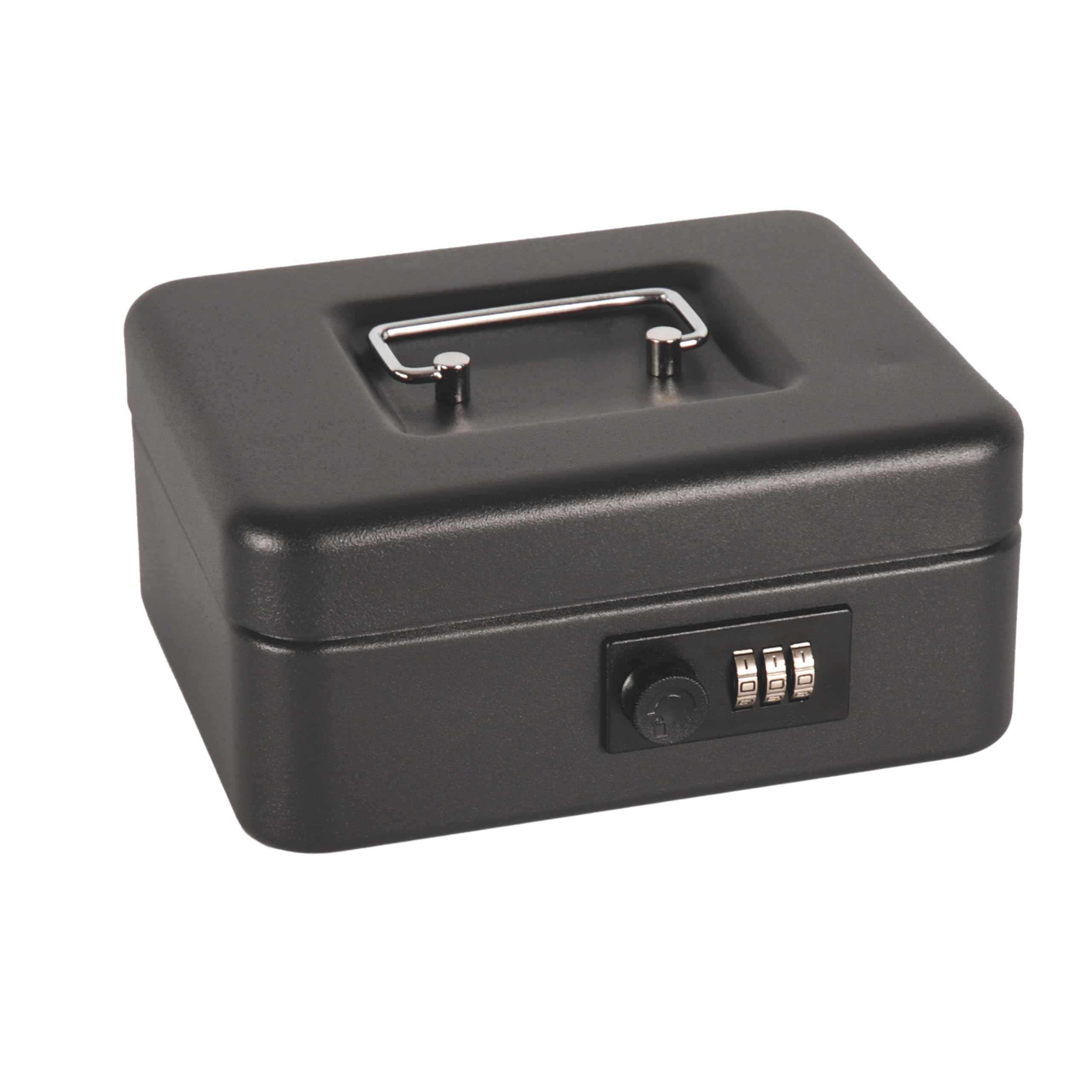 Cathedral Products 8-Inch Black Steel Cash Box with Combination Lock
