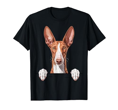 Ibizan Hound Funny Peeking Podenco Ibicenco Dog Lover T-Shirt