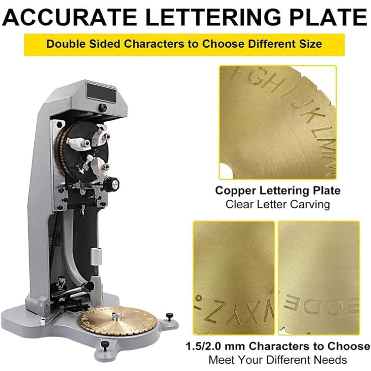 Outil de gravure manuel pour bijoux, 1,5 mm-2,0 mm, alphabet et chiffres