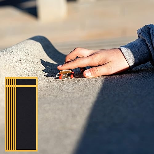 Miniatura 6 de P-Rep - Cinta de agarre de espuma para patineta de dedos de 12 piezas, serie de rendimiento profesional para patineta, color negro, 1.496 in x 4.331