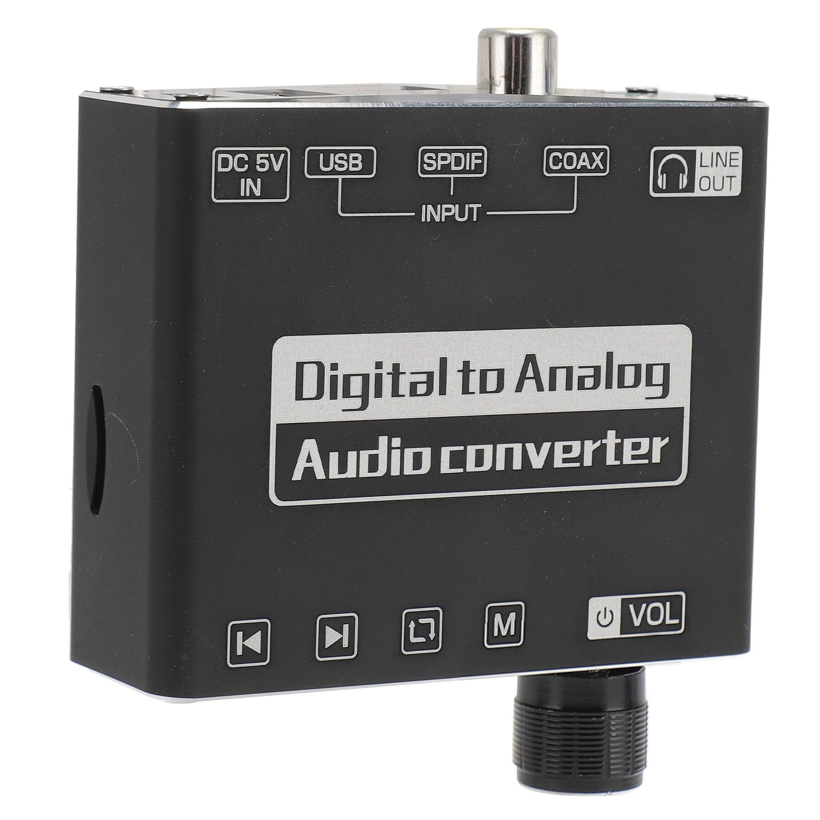 Convertisseur sonore numérique à analogique avec 5.1, adaptateur optique à analogique pour les smartphones, tablettes, ordinateurs et téléviseurs, construction en alliage en