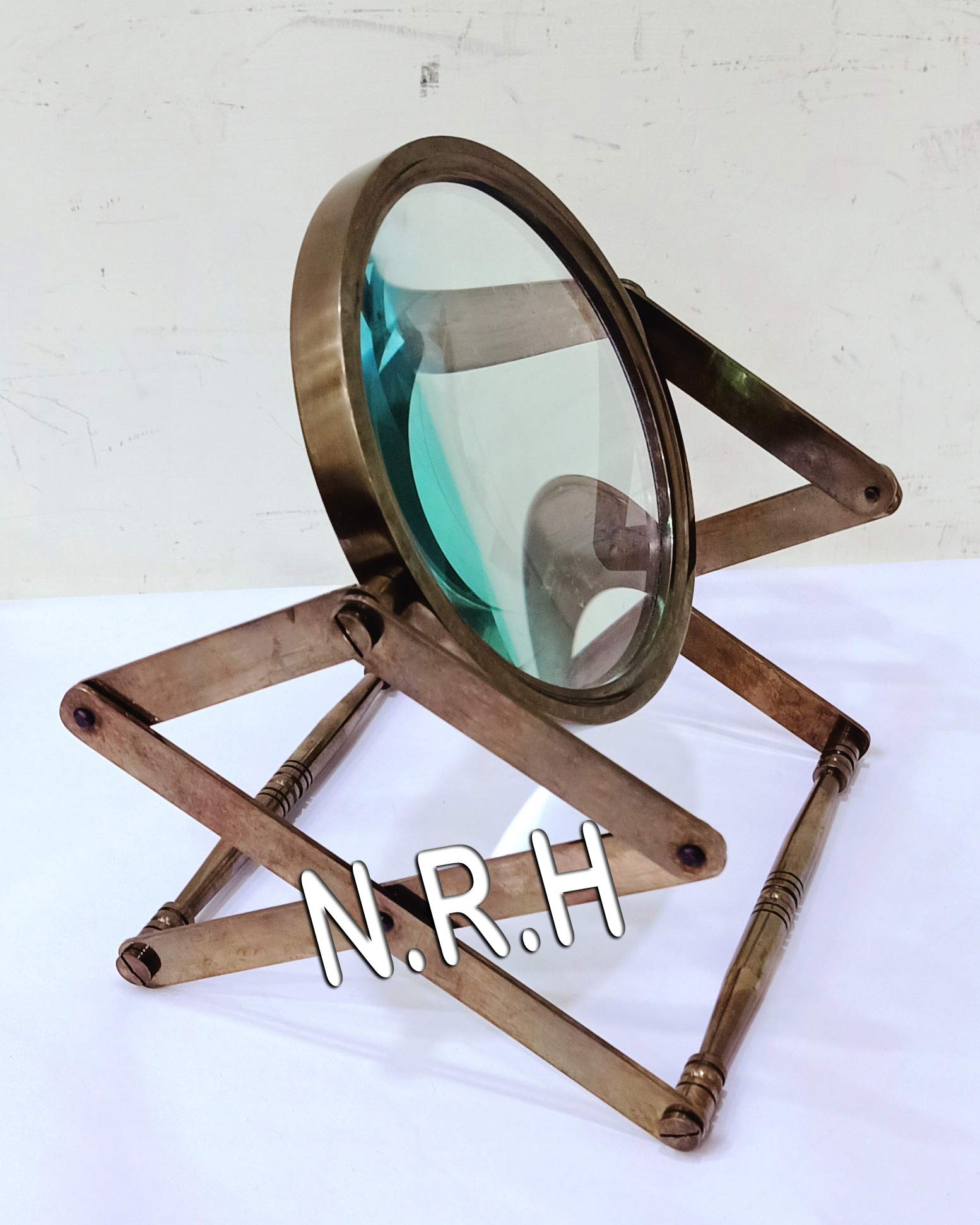 Loupe décorative décorative en laiton antique pour table de lecture ou bureau