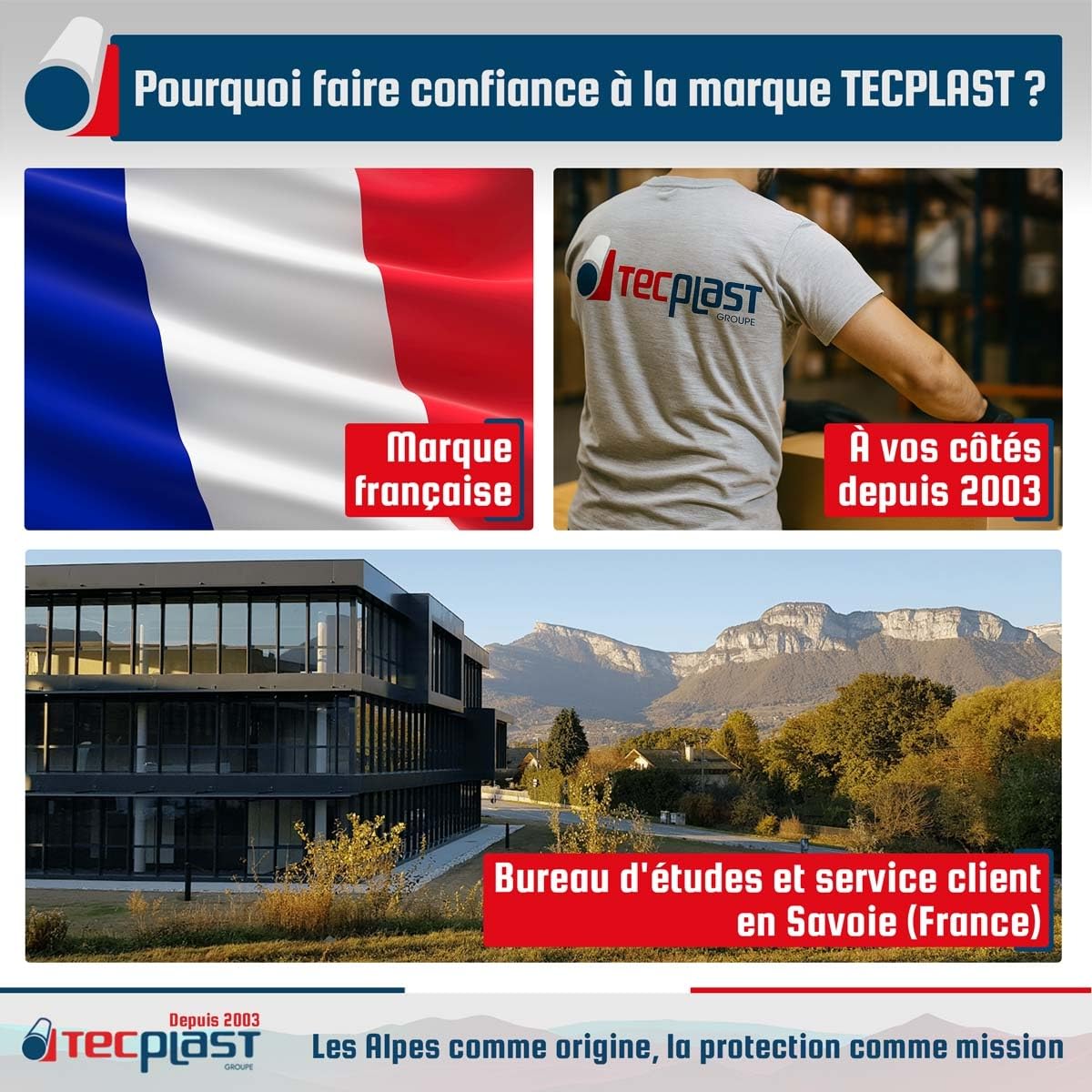 TECPLAST Bâche Toiture 5x8 m HQ250TO Verte et Marron - Haute Performance - Bâche d'étanchéité pour Couvreur et Charpentier