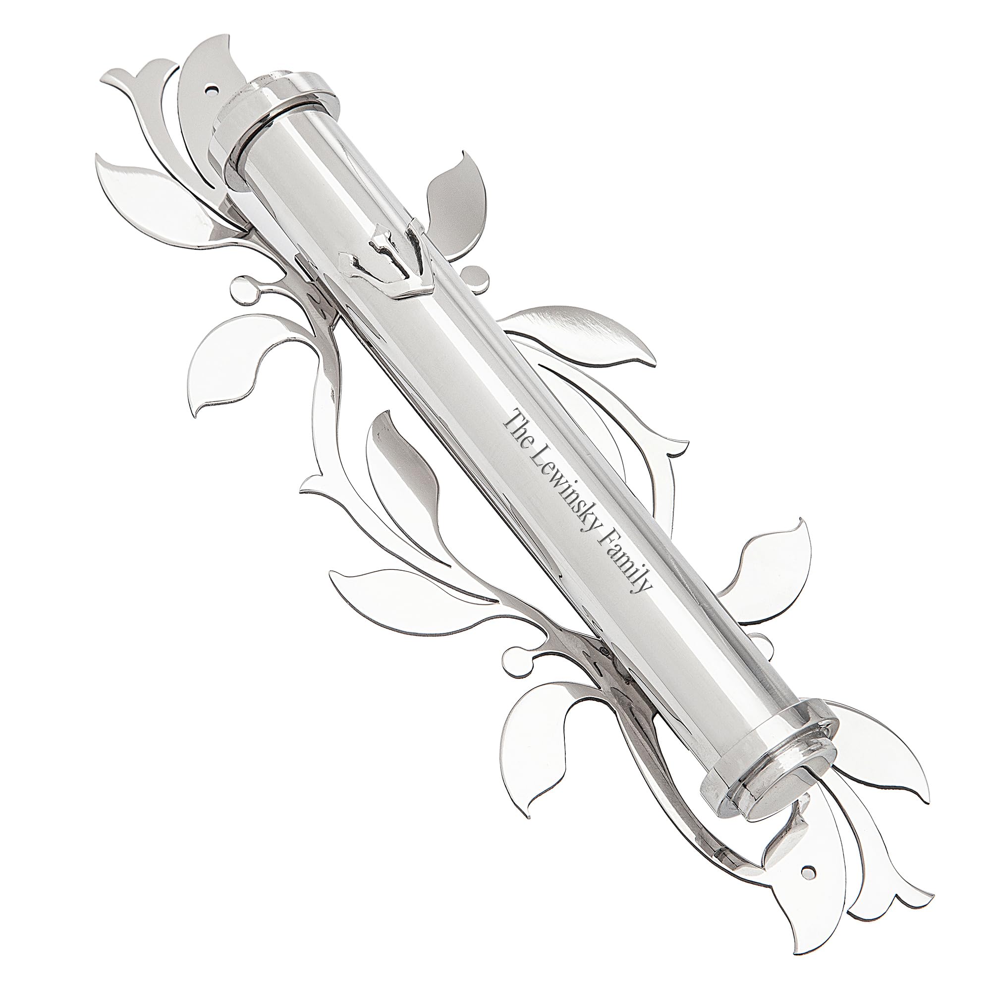 THINGS REMEMBERED Engraved Silver Vine Mezuzah (Free Customization)