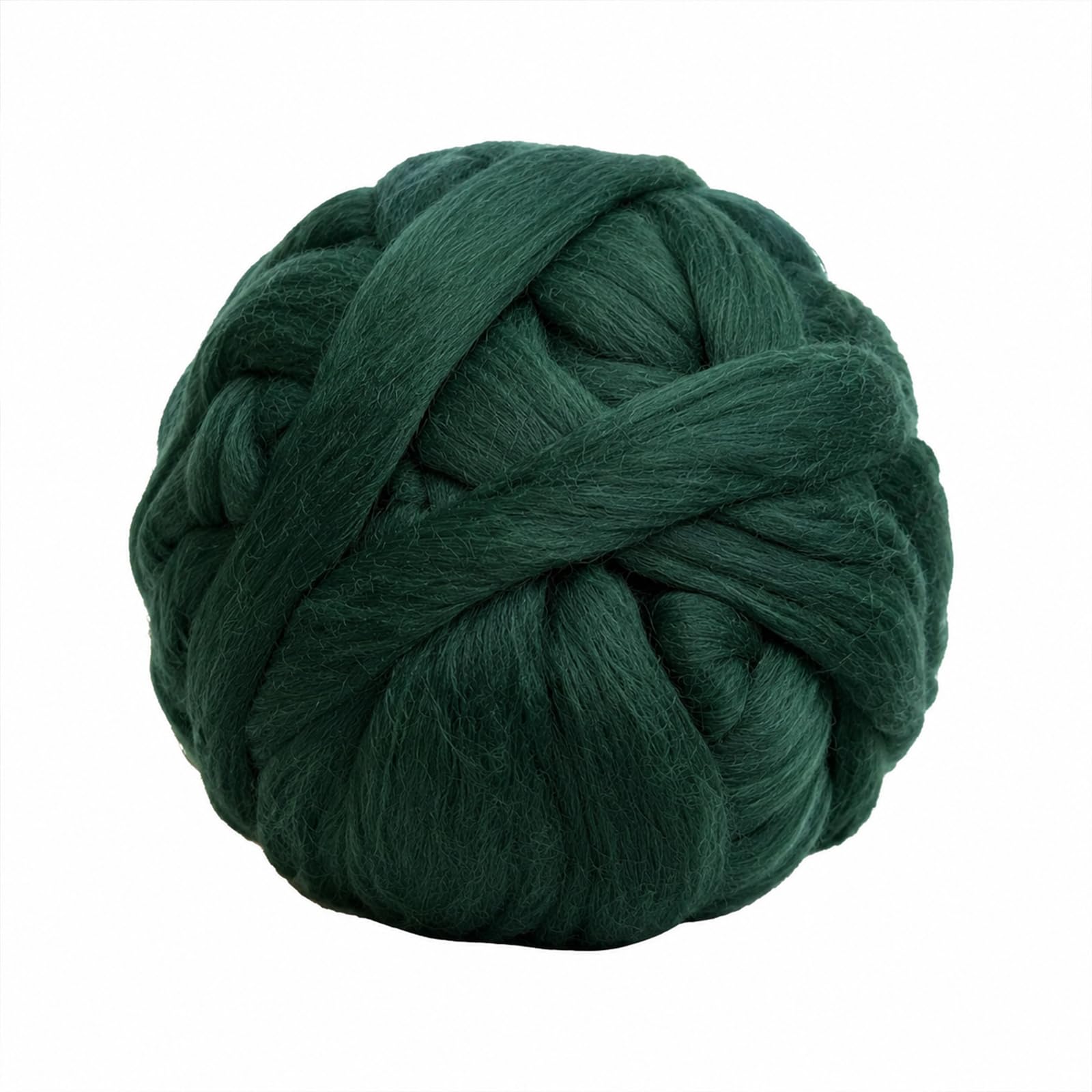 100g Needle Felting Wool, Green Wool Roving Yarn, Soft Hand Knitting Chunky Roving for Needle Felting Knitting Blanket Spinning Weaving DIY Craft