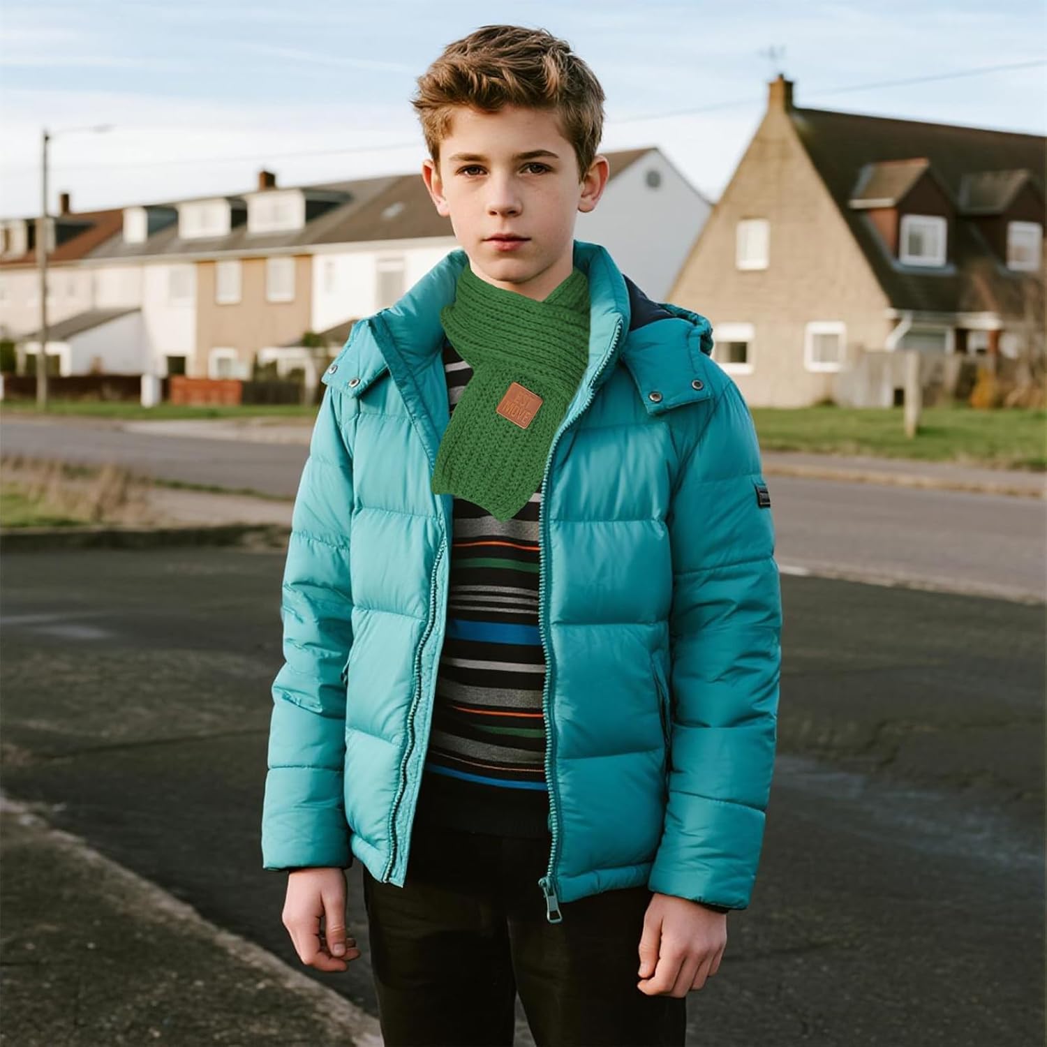 9 Pcs Warm Kids Winter Knit Scarves Toddler Knitted Warm Scarf Neck Warmer for Boys Girls - Image 6