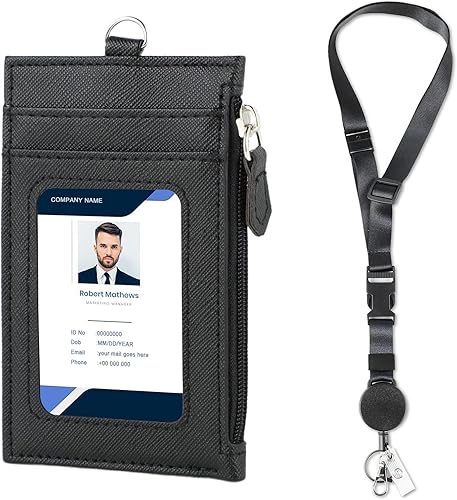 Vista 9 de DELSWIN Cordón retráctil resistente – Cordones separables para tarjetas de identificación y llaves, llavero retráctil con mosquetón mejorado