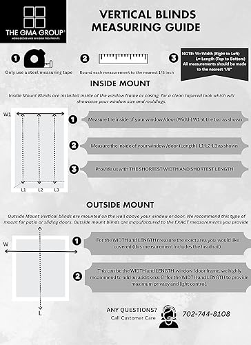 Miniatura 4 de Persianas verticales personalizadas para ventana, elige el tamaño exacto de tu ventana a 18 pulgadas (10 pulgadas de ancho x 35 pulgadas de largo)