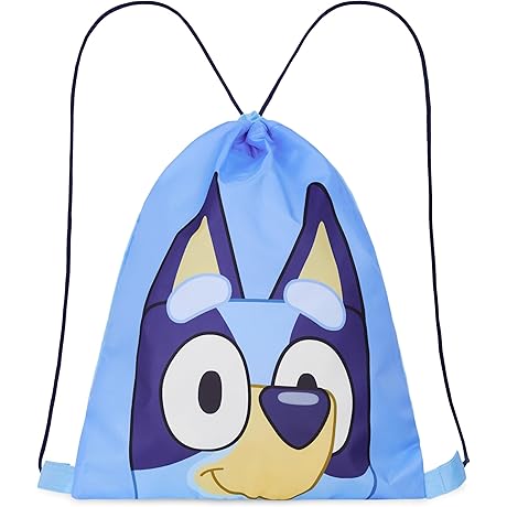Kids Drawstring Sports Bags For Bluey Fans - Bluey & Family Swim Bag