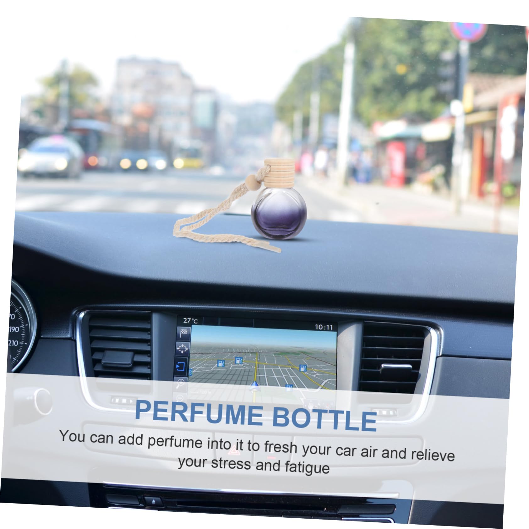 20 Stück Auto Duftflasche Hängend Aromatherapie Diffusor Nachfüllbar Parfümflaschen mit Holzabdeckung für Auto und Zuhause Langanhaltender Duft