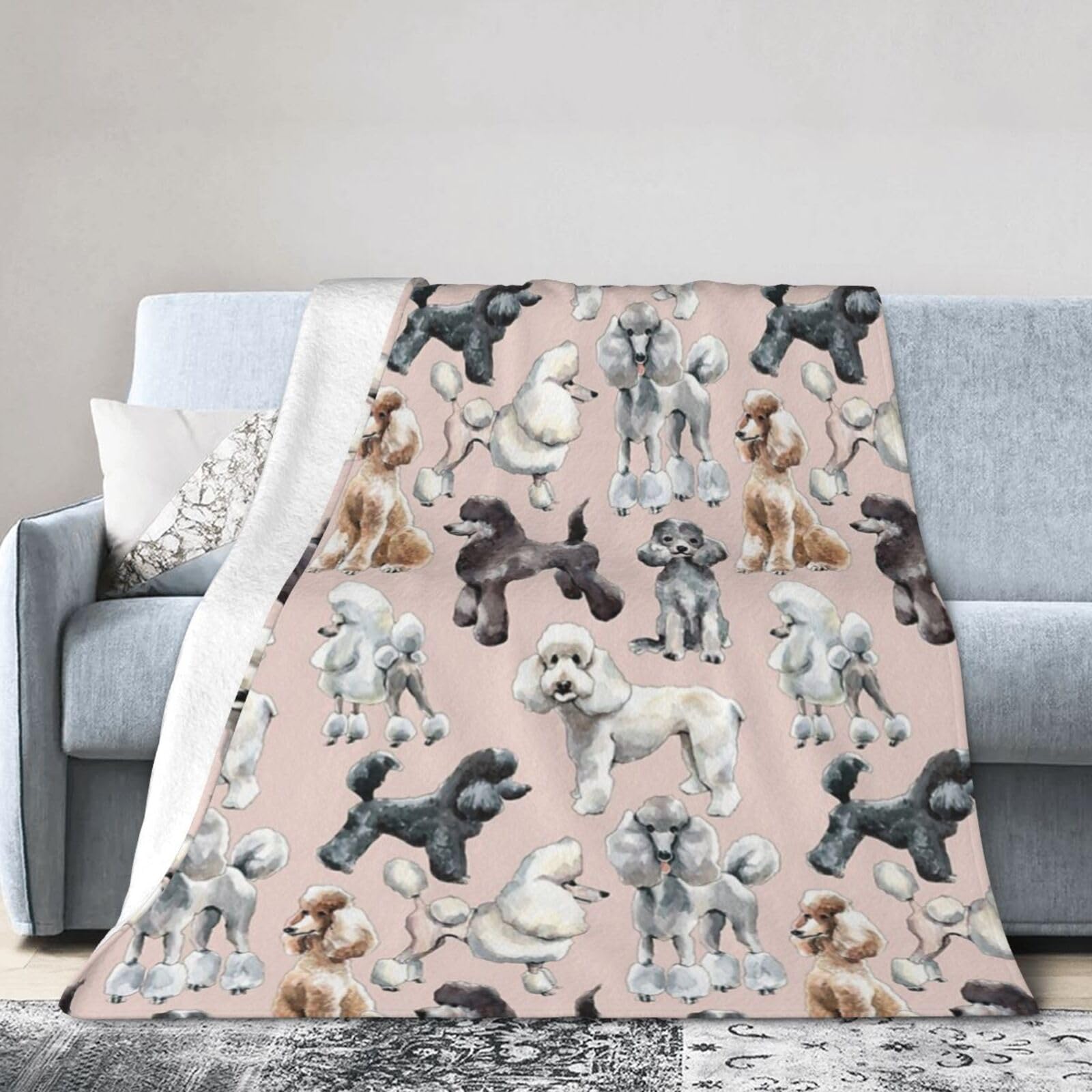 Coperta colorata con carlino in pile di flanella, super morbida
