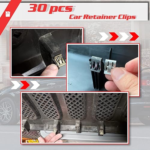 Miniatura 5 de OTUAYAUTO 30 clips de metal para parrilla 15748479 - para clips de retención de tablero GM 1994-2017, clips de panel de ajuste interior, OEM #