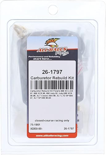 Miniatura 4 de Kit de reconstrucción de carburador All Balls 26-1797 para Polaris 600 XC LC3 1997, 600 XCR 1996, 650 Indy 1992, Indy 600 XCR 1995 1996, XLT Classic