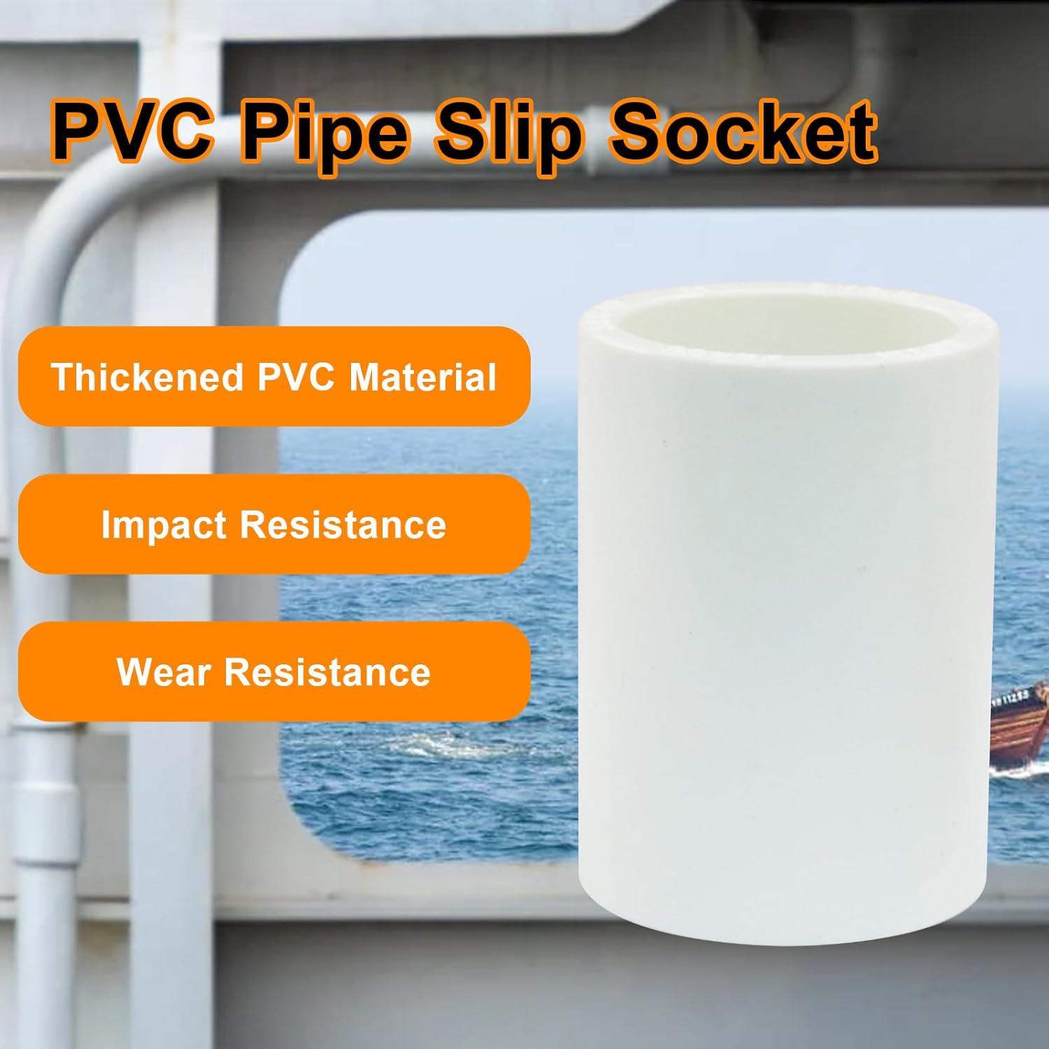 Luomorgo 1/2" PVC Pipe Fitting Coupling Connector, 20 Pack Socket x Socket Pipe Fitting Slip, White Coupling Connector for Plumbing, Extension