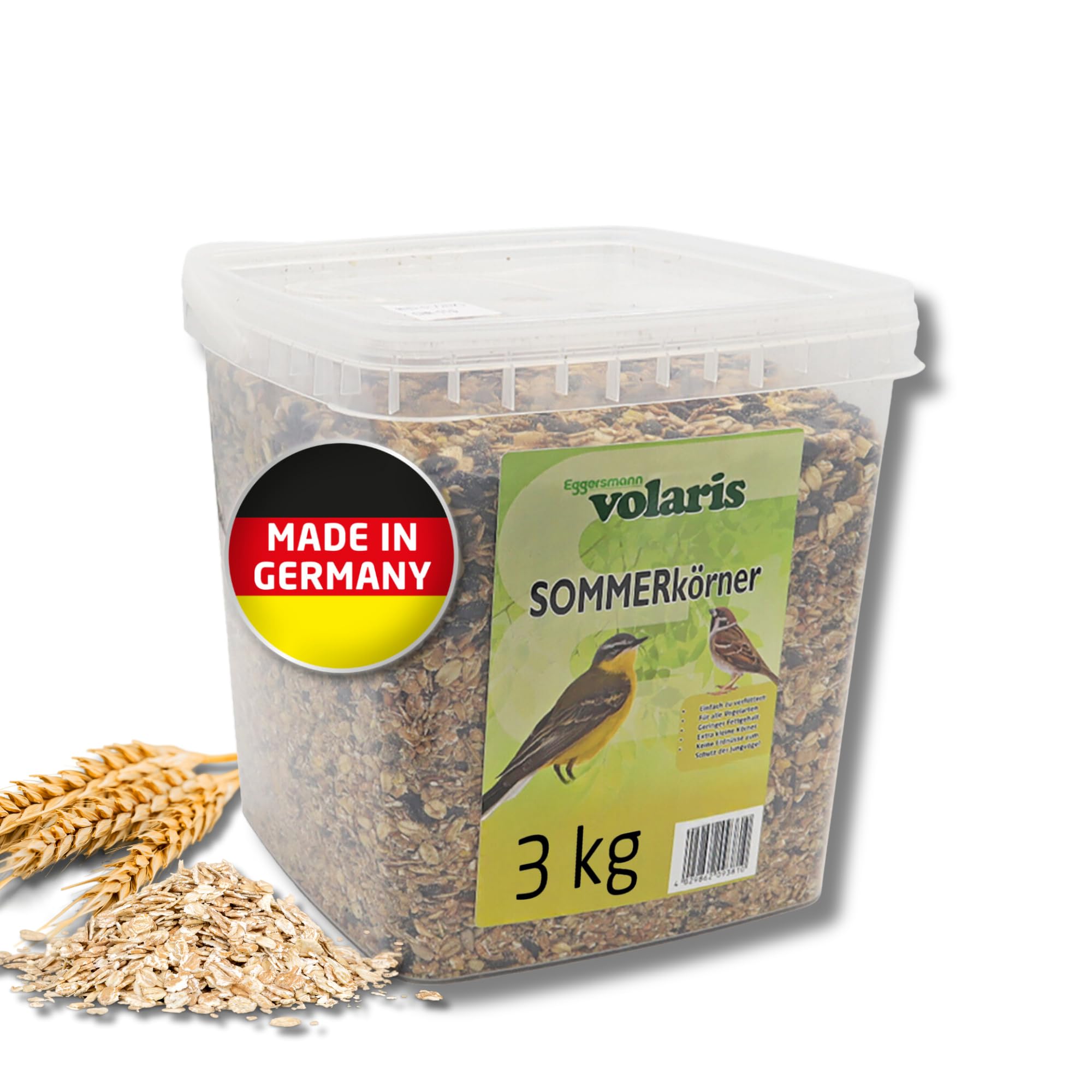 Nourriture Pour Oiseaux Sauvages Eggersmann - Sans Coques, Avec Vers De Farine, 2.5 Kg - Pour Terrasse Et Balcon