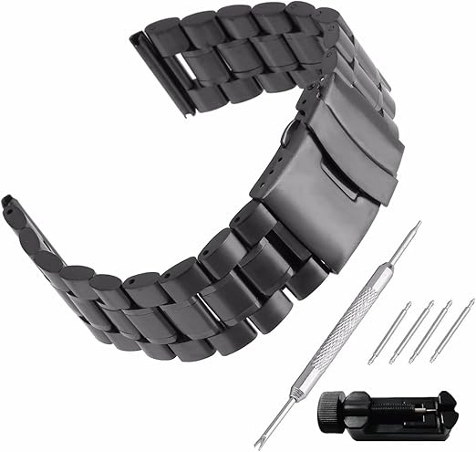 Beauty7 Bracelet Montre Acier 20mm/22mm/24mm Bande du Montre Boucle  Deployante en Acier Remplacement Bande de Poignet Etanche Homme Femme Watch  Band : Amazon.fr: Montres