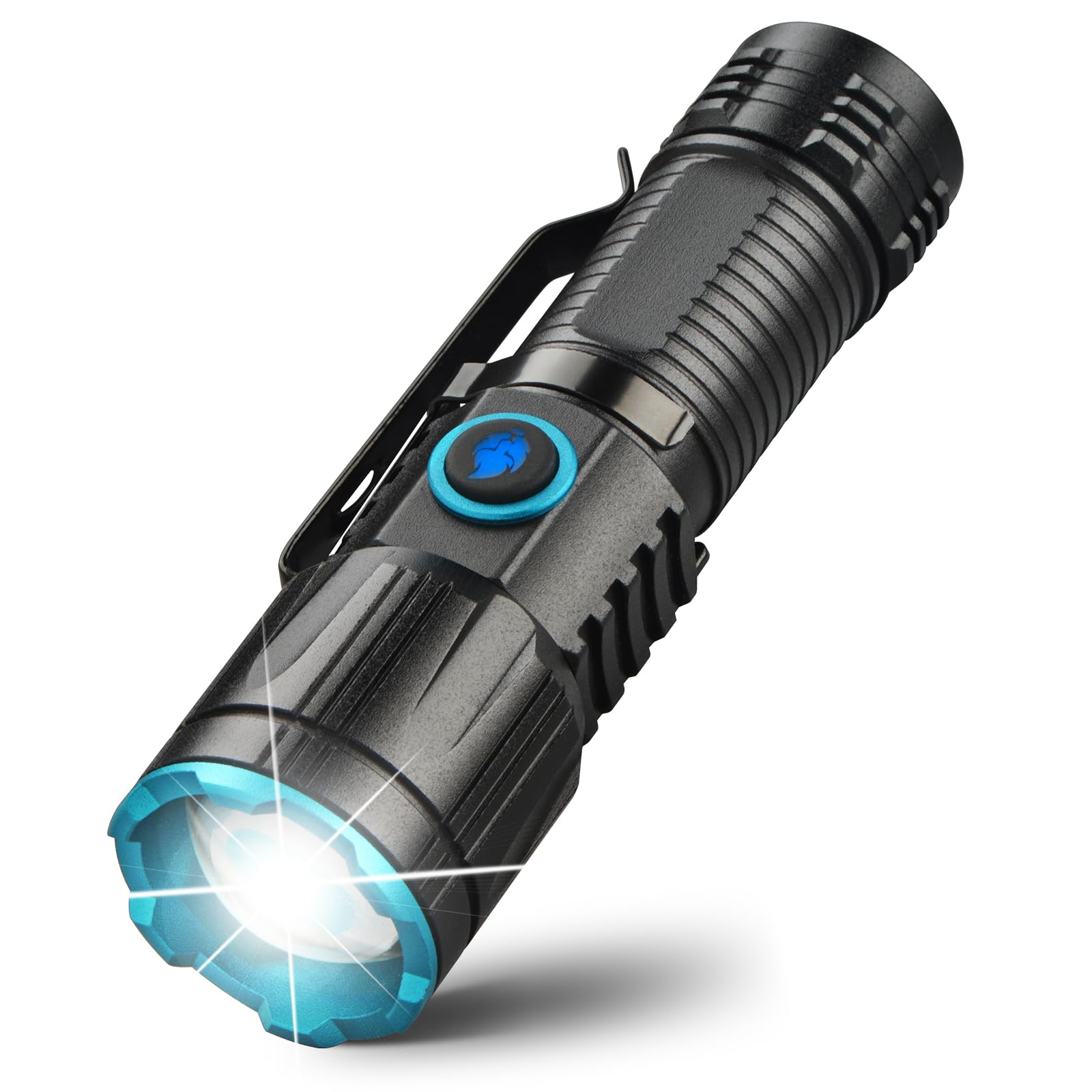 Aedcbaide V10 Flashlight, Mini EDC Flashlight Keychain Light 1000 Lumens With 365nm UV Torches LED Super Bright Rechargeable Powerful Flashlight With Buzzer For Camping Hiking Emergencies - View #6