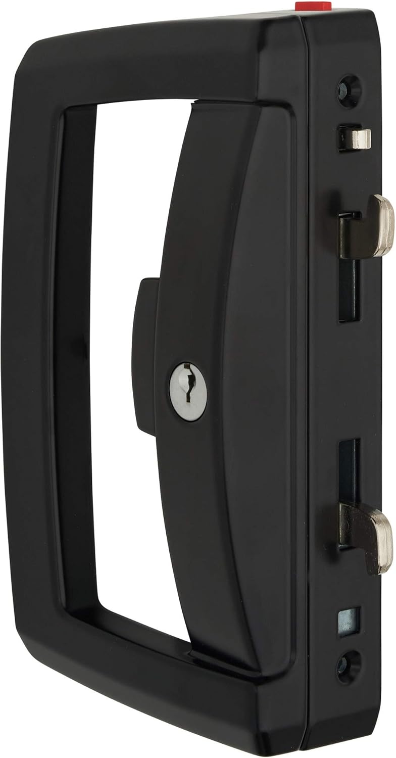 Lockwood Onyx 9A1A2/5PBLK Sliding Patio Door Lock Handle Set Key