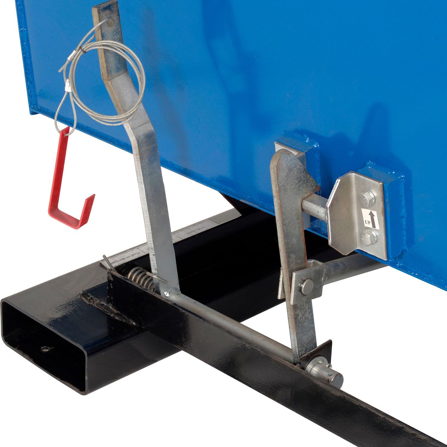 Global Industrial Steel Self-Dumping Forklift Hopper with Bump Release, 1 Cu. Yd Capacity, 6000 Lbs. Capacity, 61-1/16"L x 41-5/16"W x 42-11/16"H, Blue
