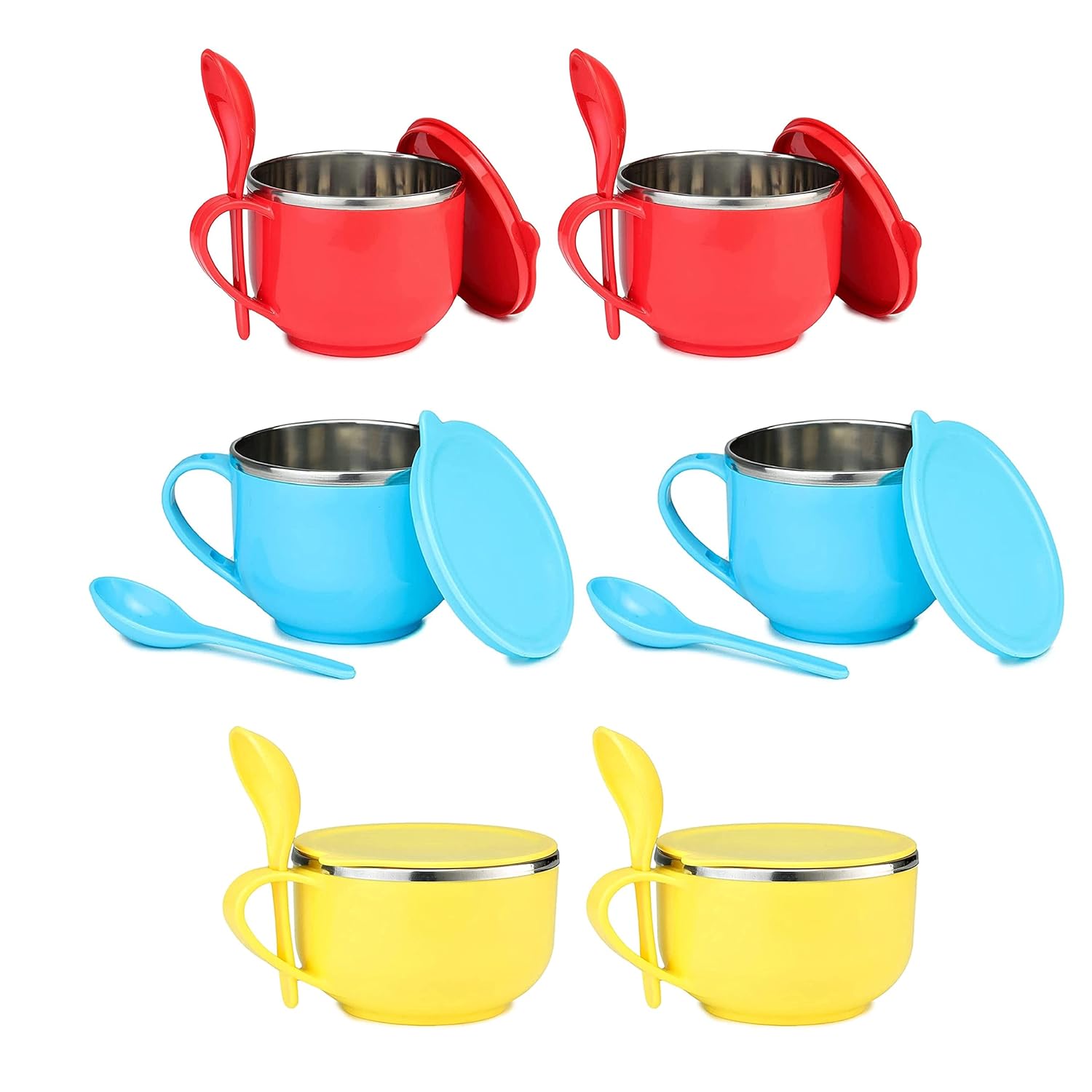 RKR RK Retailer Maggi Noodles & Soup Bowl with Spoon, Lid, Handler