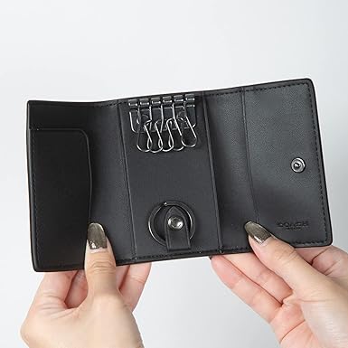 小物 coach keycase Coach Key Case Outlet F73992 QBBK Black | eBay