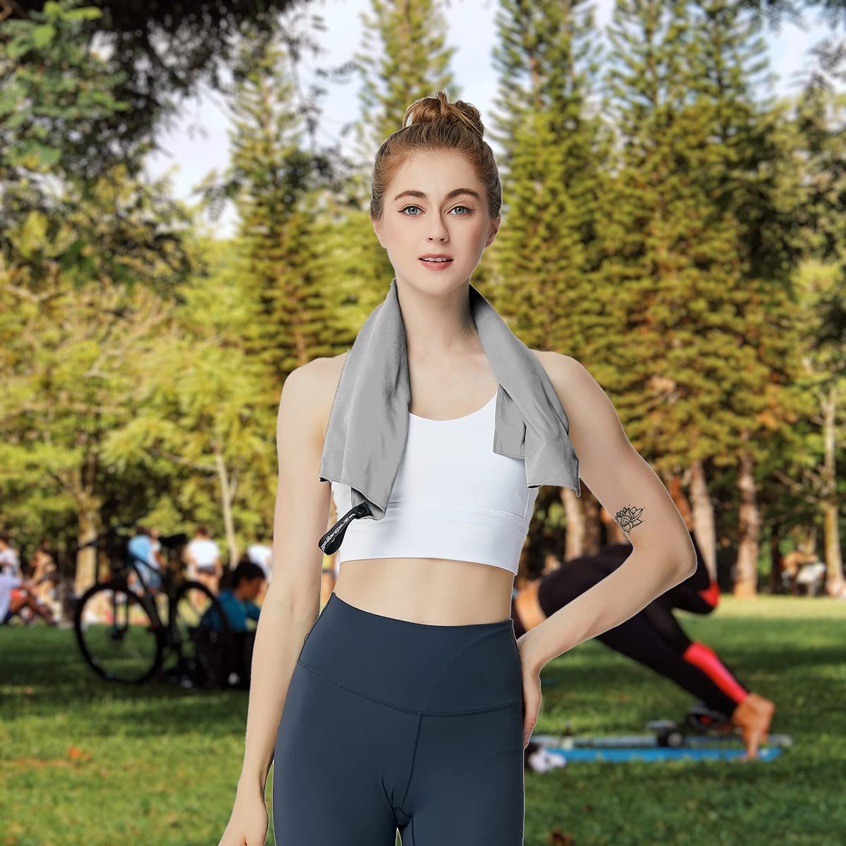 Linlook Serviettes Microfibre - Sechage Rapide Serviette Pour Le Sport Piscine Voyage Yoga Camping Fitness Plage Gym (Rose, Set (180x80 + 100x50cm