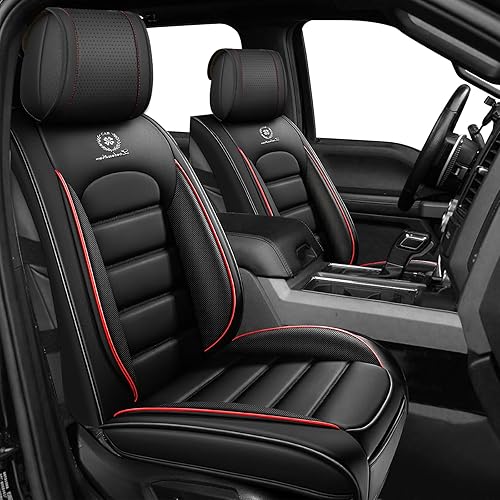 Miniatura 19 de Juego completo de fundas de asiento de automóvil para GMC Sierra 1500/2500/3500 Denali SLT AT4 AT4X Base Fundas de asientos 2008-2025, Protectores