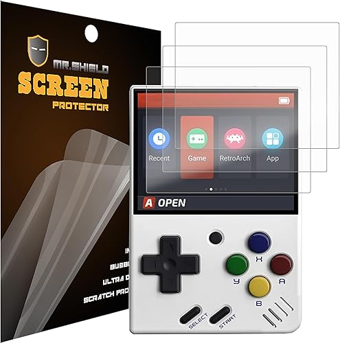 Mr.Shield Paquete de 3 Protector de pantalla para Miyoo Mini V2 Premium Clear Protector de pantalla (material PET)