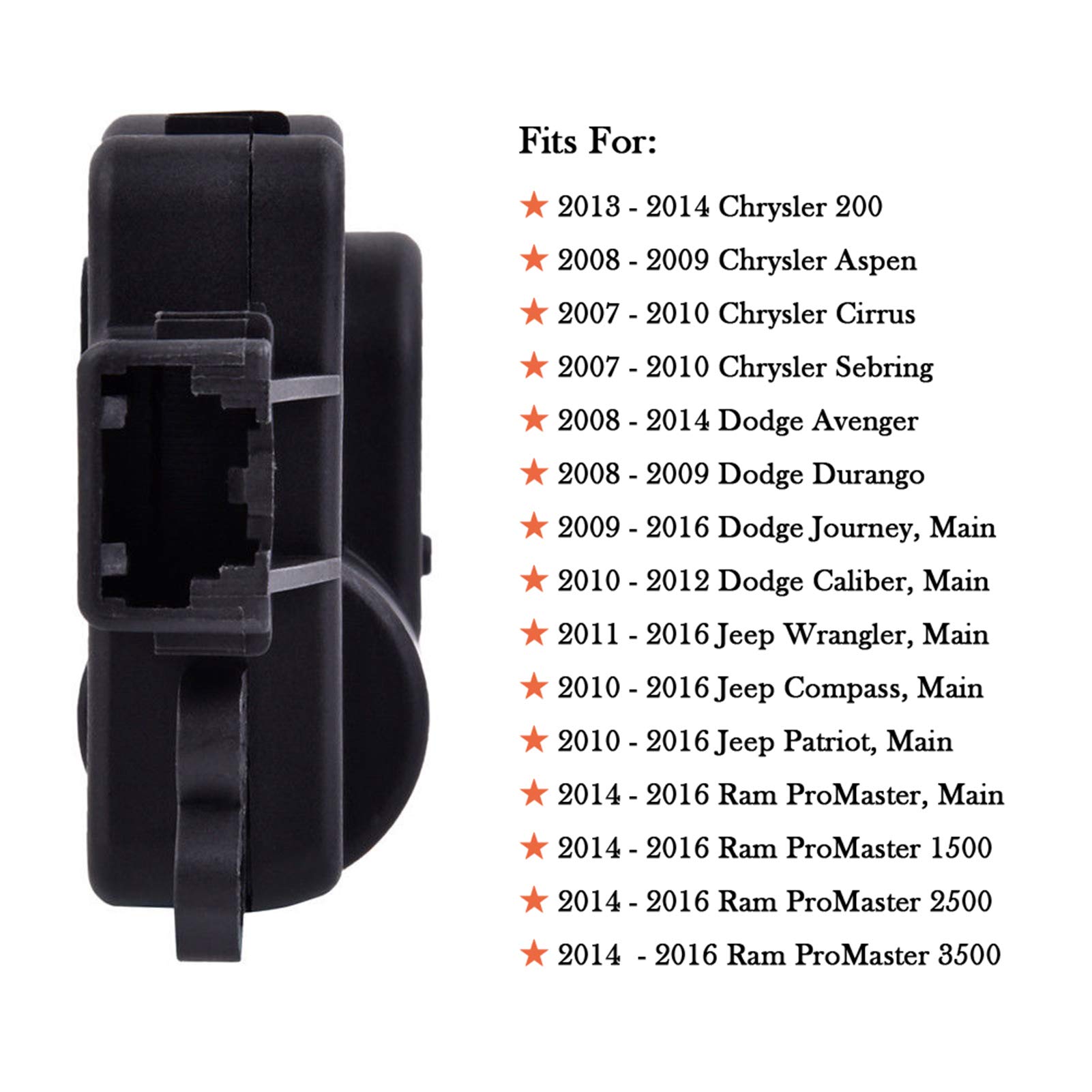 604029 HVAC Blend Door Actuator Replacement for Chrysler 200/Sebring