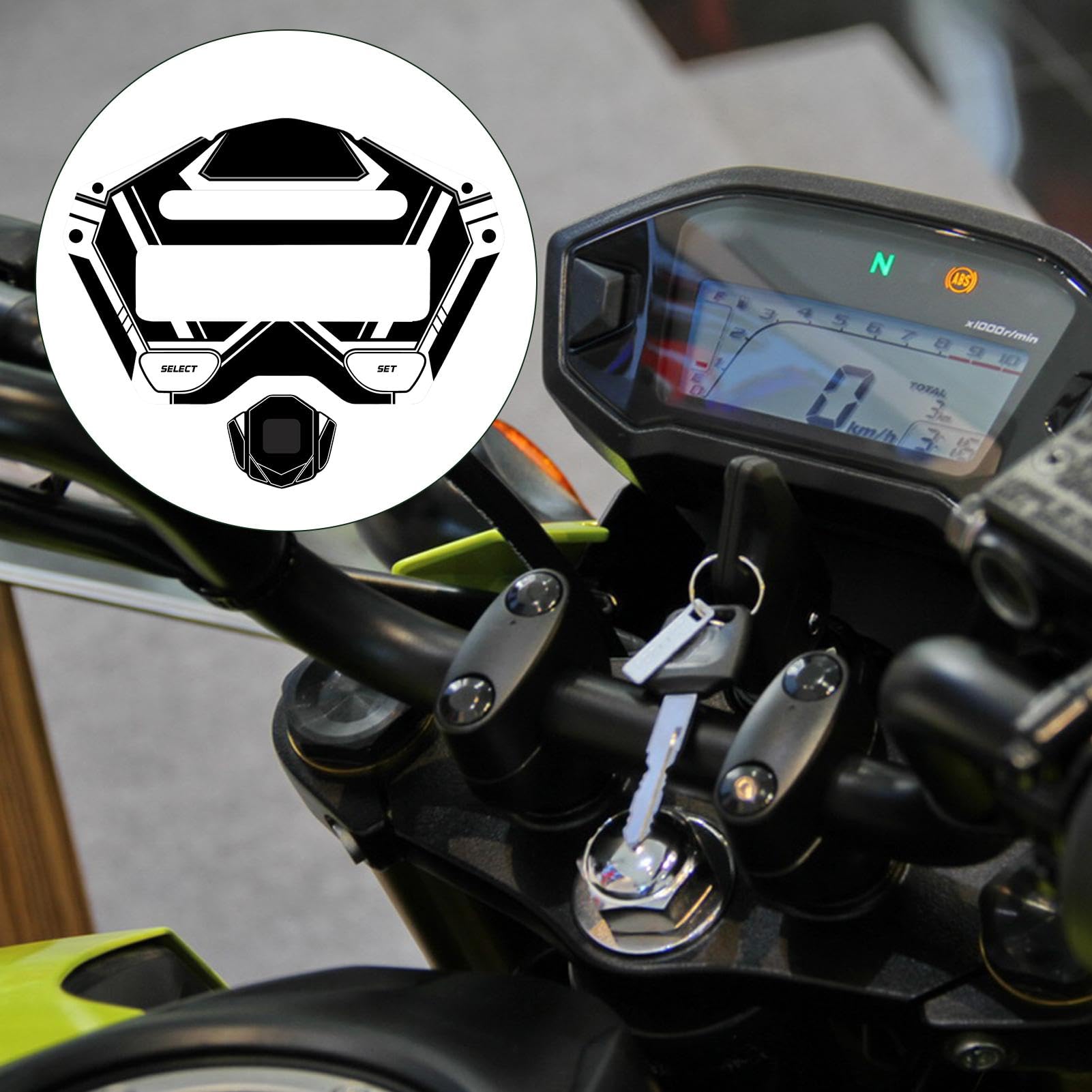 Proteggi Schermo Strumento Stampa Ad Alta Definizione, Preciso | Protezione Antigraffio Moto Forte Pellicola Adesiva Antigraffio Per Display Del Tachimetro E Strumentazione